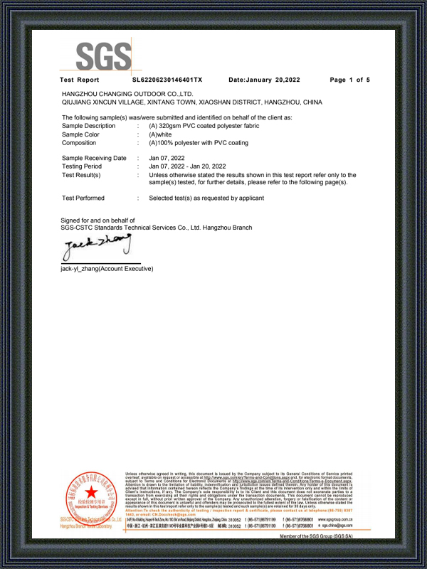 Certificado de poliéster M2 420D 1