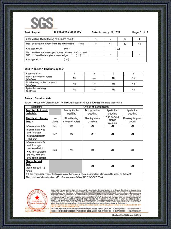 Certificado de poliéster M2 420D 3