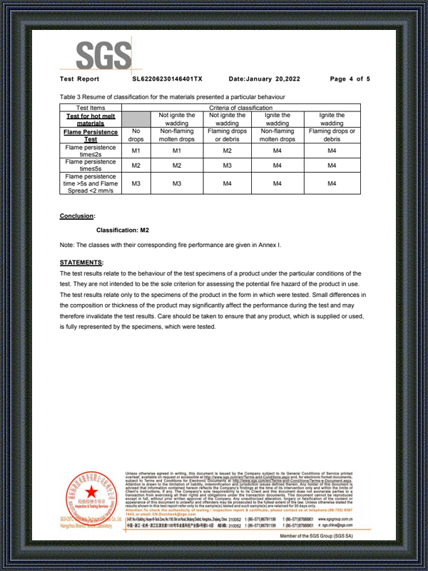 Certificado de poliéster M2 420D 4