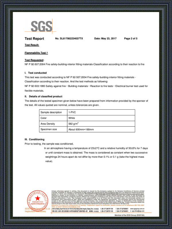 Certificado 580gsm PVC M2 2