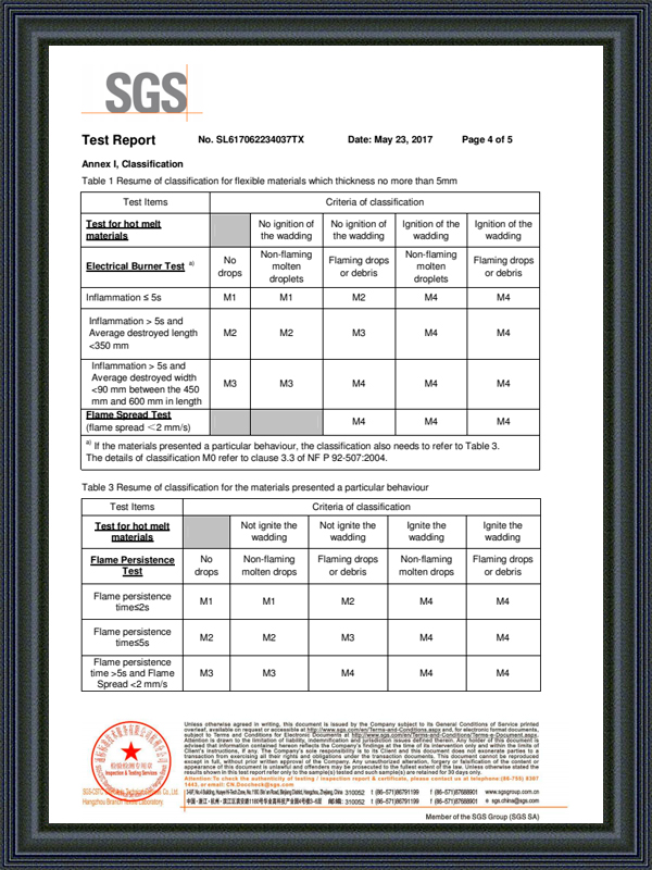 Certificado 580gsm PVC M2 4